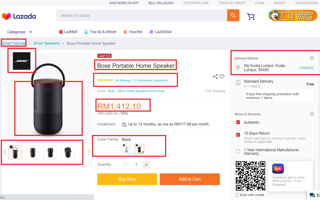 Scraping Product Details from Lazada Thailand